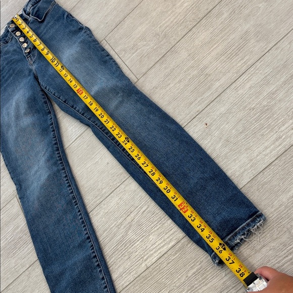 Good American Button Fly Good Legs Indigo Blue Skinny Jeans size 4/27 - Picture 7 of 10